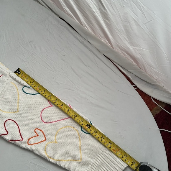 Kerry Rosenthal XOKR multicolor heart cardigan sweater - Picture 8 of 9